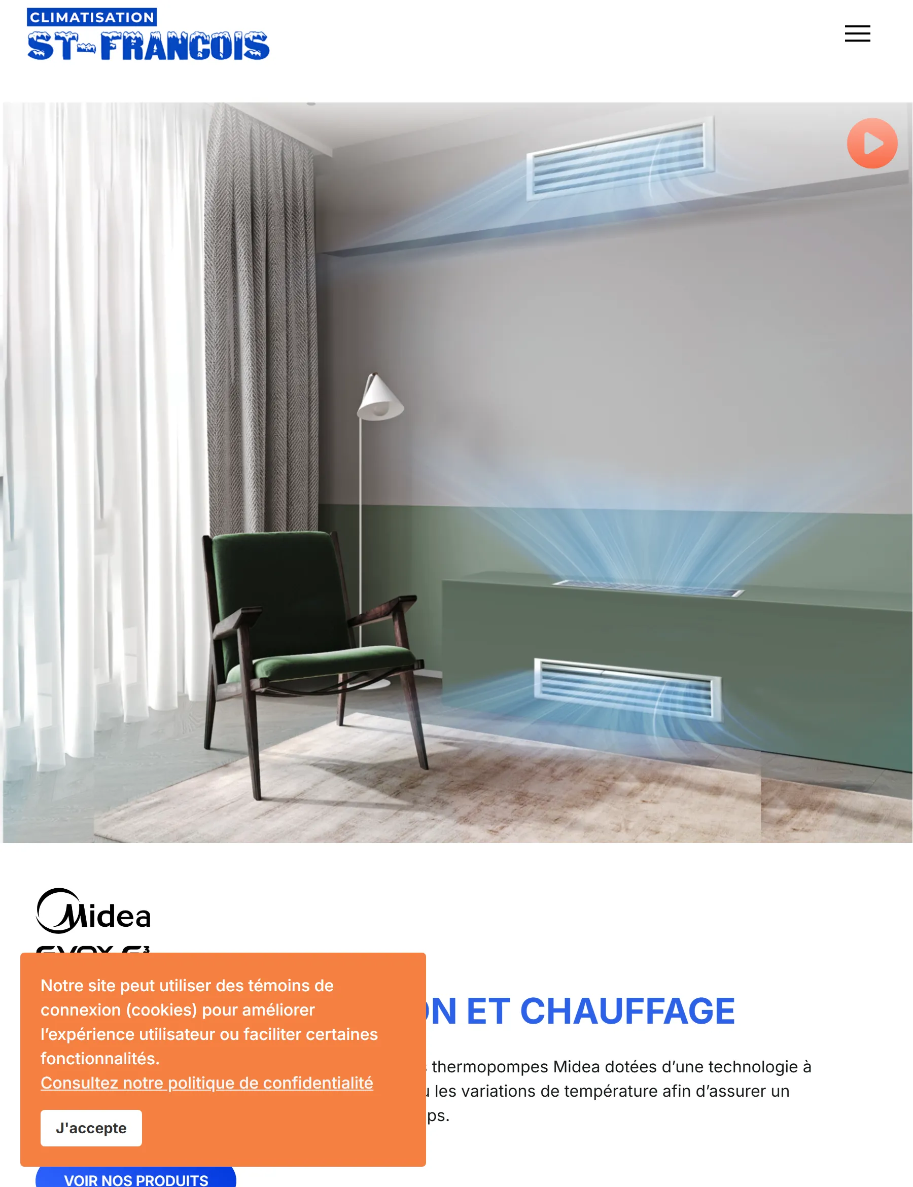 Aperçu du site Climatisation St-François