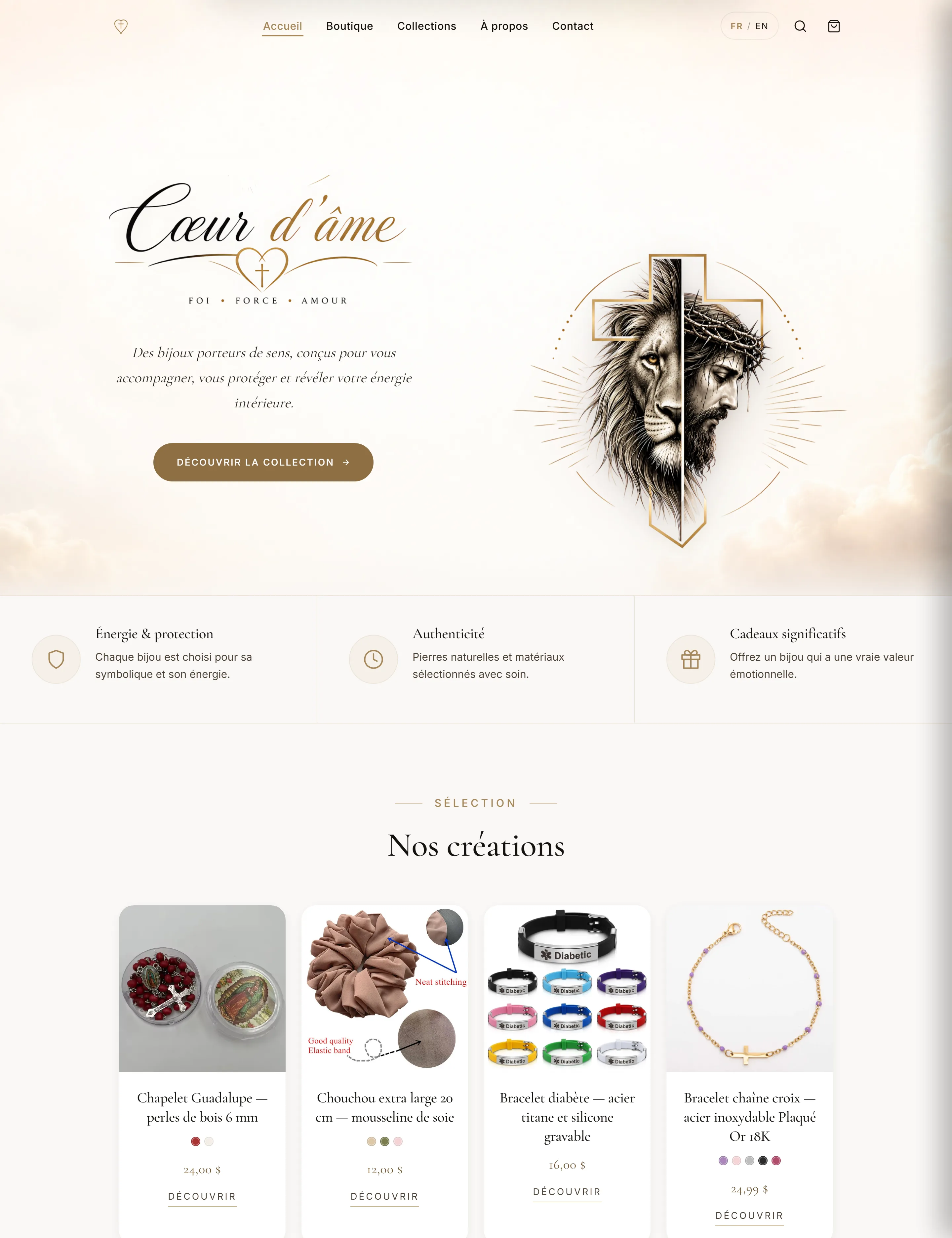 Aperçu du site Coeur Dame