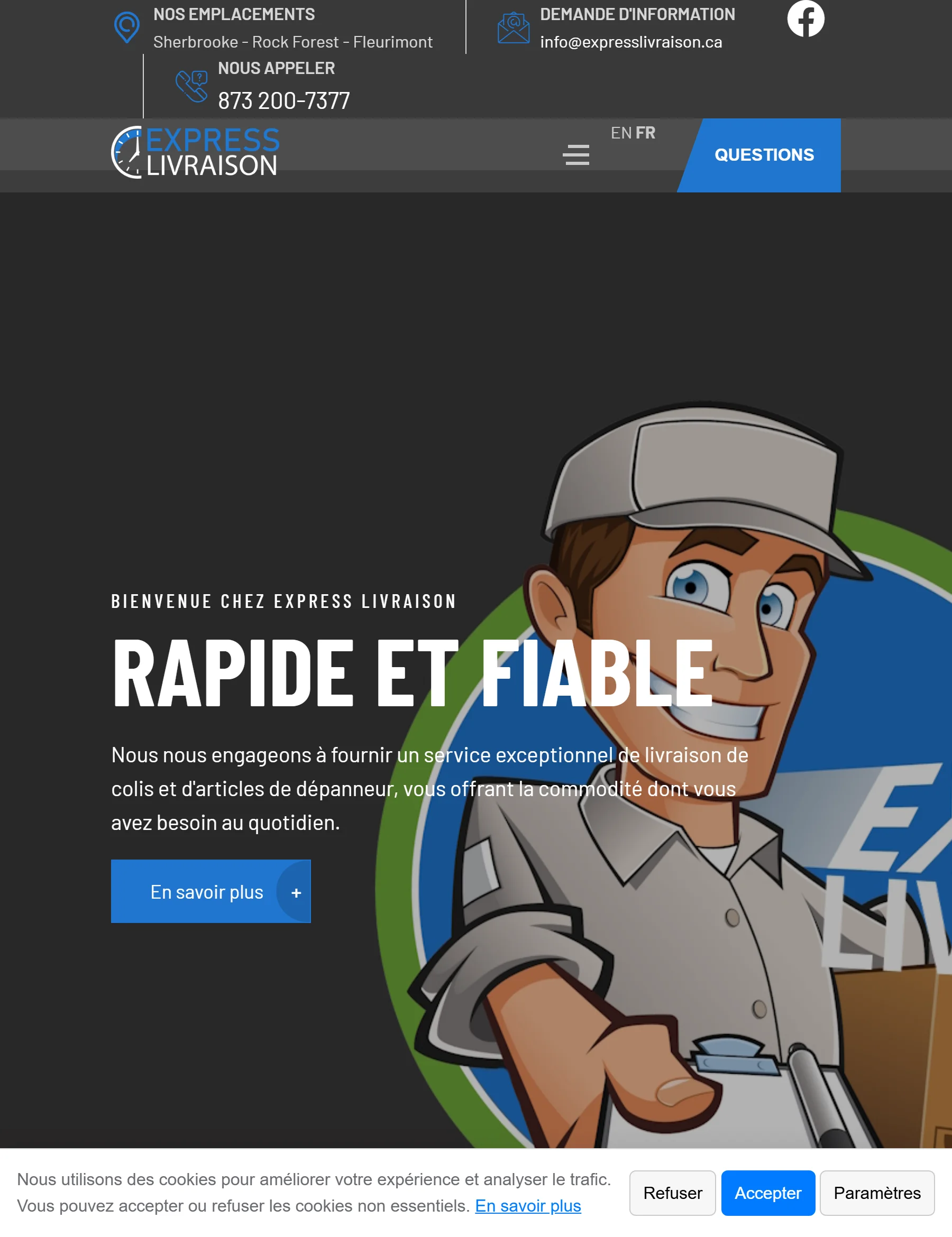 Aperçu du site Express Livraison