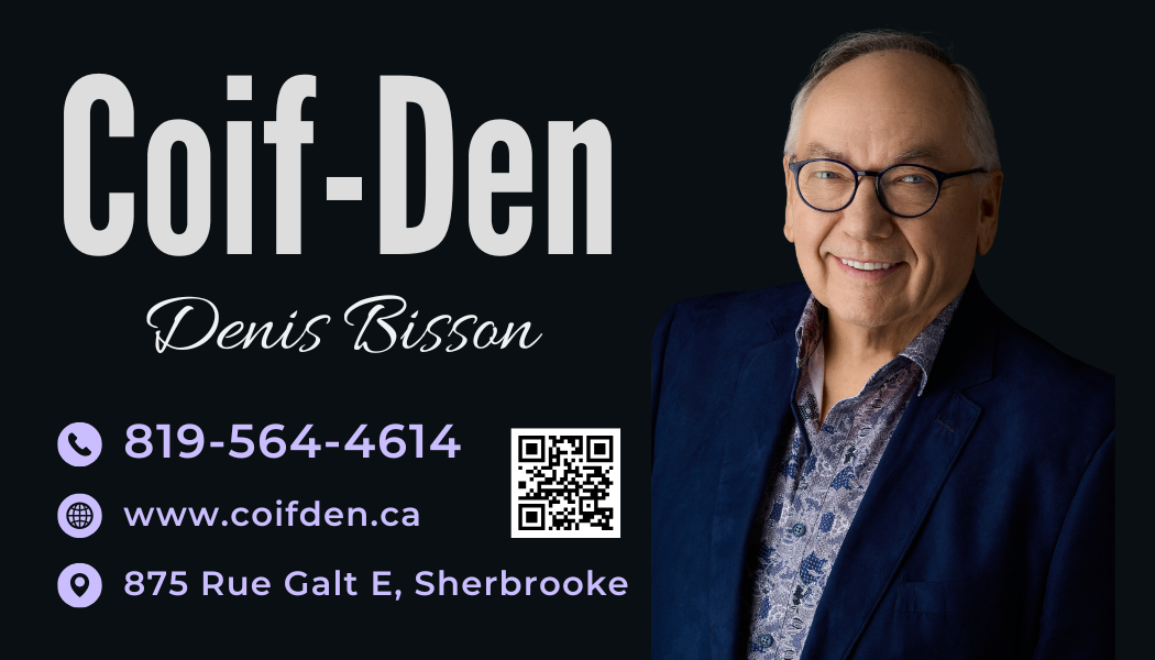 Carte d'affaires : Coif-Den - Denis Bisson