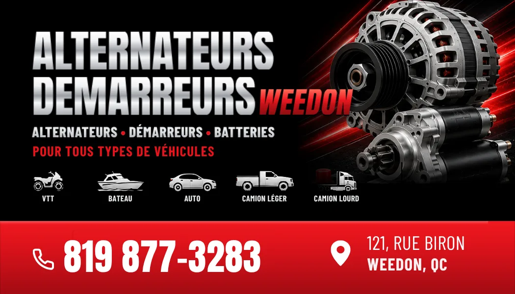 Carte d'affaires : Alternateurs Démarreurs Weedon